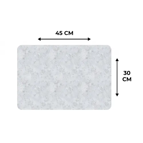 Grijs - Terrazzo-effect - Beton Placemat vinyl groot 368 -specs