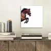 Paard - Springen - Modern aluminium wit klein -sfeer1
