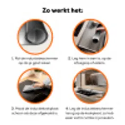 Harmonie in Zwart en Wit Inductie beschermer vinyl 3mm klein -zzzzzzz-td-werking