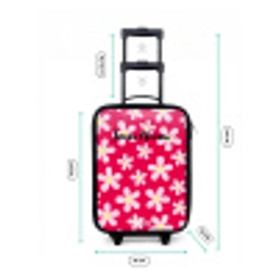 Madeliefjesmania hotpink Kinderkoffer - Zwart klein -productfoto_formaten