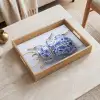 Kever - Delfts  - Blauw - Goud Dienblad Rechthoek middel -sfeer1