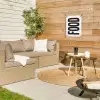 Food - Zwart - Wit - Decoratie tuinposter los doek klein -sfeer4