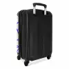 Blauwe lijnen op beige achtergrond NBS - Handbagage koffer - Kinderen Unisex middel -achterkant