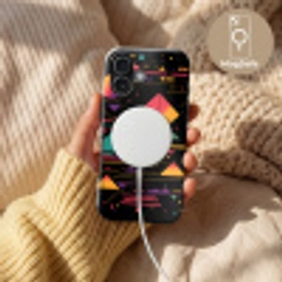 Piramides - Cirkels - Neonkleuren - Geometrisch Toughcase MagSafe Apple iPhone 17 klein -USP_MagsafeV