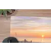 Zonsondergang - Strand - Zand muismat rubber klein -closeup