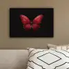 Vlinder - Rood - Minimalistisch canvas 2cm klein -sfeer3