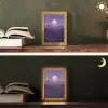 Heuvels - Paars - Mist - Zon Light Box met kabel (Tafellamp) klein -sfeer3