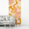 Abstract - Golvend - Oranje fotobehang vinyl groot -woonkamer