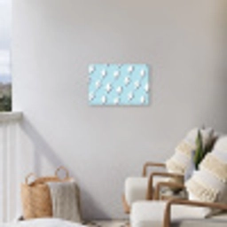 Blauw - Wit - Patroon - Bliksem Tuinposter op houten frame 2 cm dik klein 845 -sfeer1