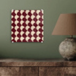 Rood - Tegelpatroon - Crème plexiglas 5mm klein 11 -sfeer3