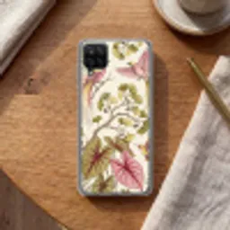 Vogels - Tropisch - Botanisch - Roze Telefoonhoesje Samsung Galaxy A12 klein -sfeer1