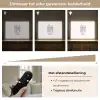 Lichtblauw - Huisje - Mama - Tekst Light Box met batterij (Wandlamp) middel -USP_dimbaarNL