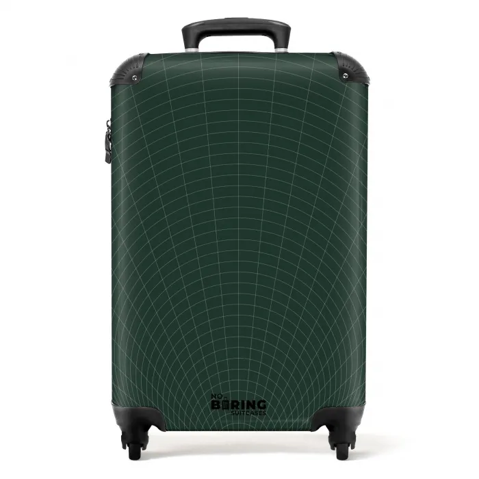 Abstract - Groen gridpatroon NBS - Handbagage koffer - Kinderen Unisex middel -productfoto_recht
