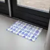 Patroon - Huizen - Blauw Deurmat klein 898 -sfeer2