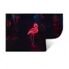 Flamingo - Roze - Neon - Licht Muursticker klein -3d