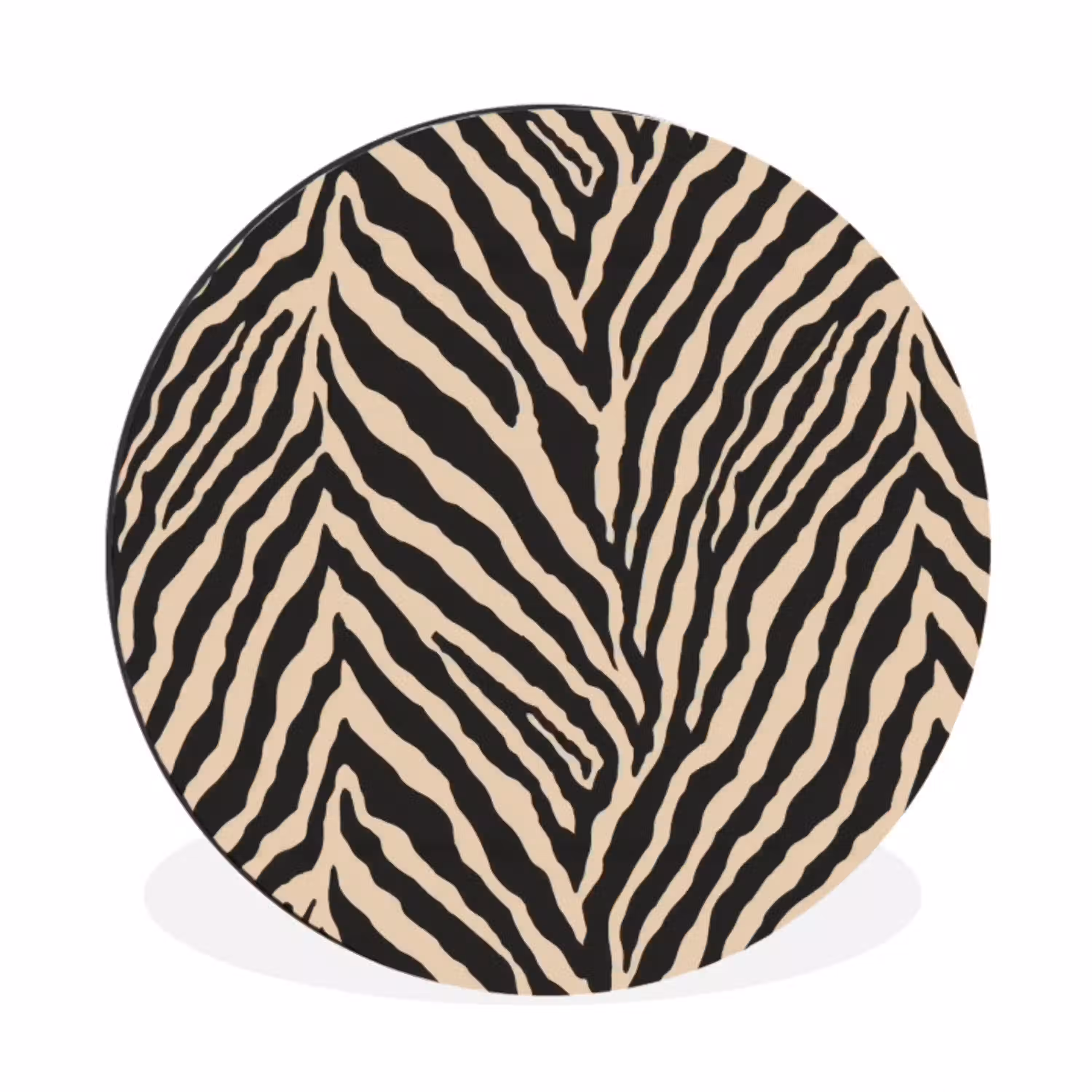 Zebra - Klassiek - Zwart Wandcirkel aluminium klein 190 -3d