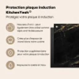 Gouden Bliksem in Ebbenhout Inductie beschermer vinyl 3mm middel -zzzzzzusp-haakje_FR