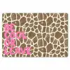 Tekst - Be cool or leave - Roze - Giraffenprint Placemat vinyl groot -zzsfeer1_Kitchenyeah-website