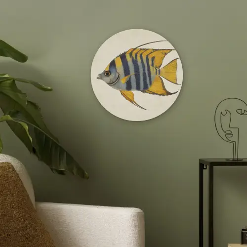 Vis - Sierlijk - Vinnen - Illustratie Akoestische PET Vilt - Rond klein -sfeer2