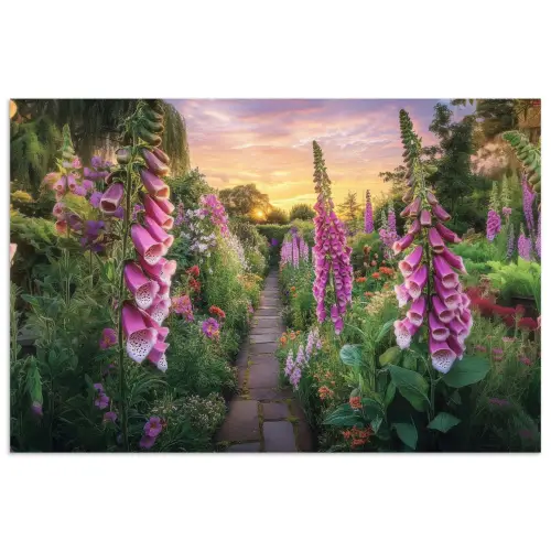 Vingerhoedskruid - Bloemen - Tuin poster papier klein -3d