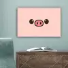 Varken - Roze - Minimalistisch canvas 2cm klein -sfeer4