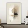 Cirkel - Compositie - Diepte - Beige canvas 2cm klein -sfeer6