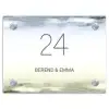 Aquarelachtergrond - Klassiek Naambord Rechthoek middel -3d