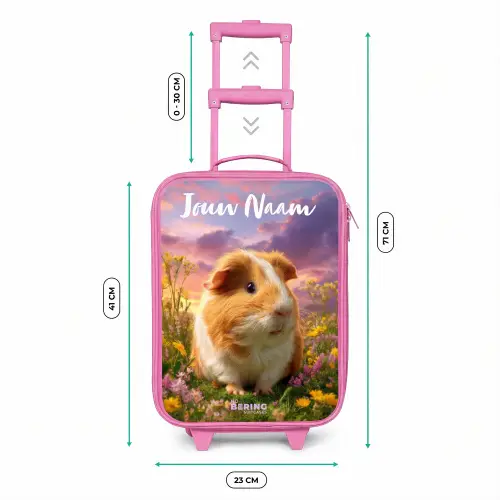 Cavia - Natuur - Dier Kinderkoffer - Roze klein -productfoto_formaten