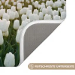 Tulpen - Landschap - Wit Badmat klein -USP_AntislipDE