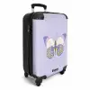 Summer memories - Vlinder op lila achtergrond NBS - Handbagage koffer - Kinderen Unisex middel -productfoto_3d