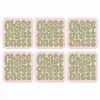 Chase greatness - Groen - Roze - Retro onderzetter kurk middel -3d
