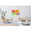 Bloemen - Illustratie - Kleurrijk Muursticker klein -eettafel