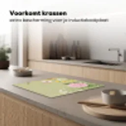 Botanisch - Bloemen - Kleurrijk Inductie beschermer vinyl 3mm middel -sfeer1