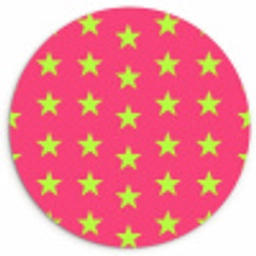 Sterren - Patroon - Roze Wandcirkel kunststof plaat 5mm dik klein 188 -3d