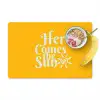 Geel - Blauw - Here comes the sun Placemat vinyl groot -zzzproduct_Kitchenyeah-website