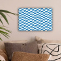 Golvend - Patroon - Blauw canvas 2cm klein 34 -sfeer1