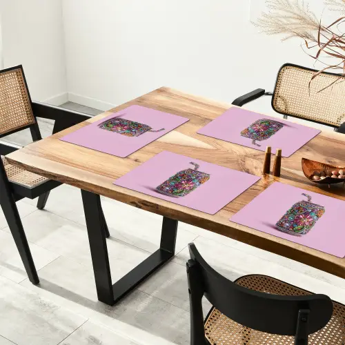 Frisdrankblikje - Bloemenpatroon - Edelstenen - Kleurrijk Placemat vinyl groot -zzsfeer4_Kitchenyeah-website