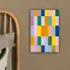 Stroken - Blauw - Patroon - Abstract canvas 2cm klein -sfeer3