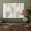 Abstracte bogen - Modern - Beige PET vilt klein -sfeer2