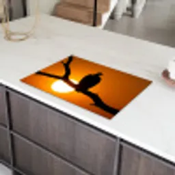 Gier - Tak - Zon - Oranje Inductie beschermer vinyl 3mm klein -sfeer8