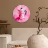 Roze - Verf - Coffee Wandcirkel plexiglas klein -sfeer1