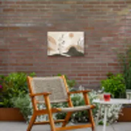Japandi - Landschap - Beige Tuinposter op houten frame 2 cm dik klein -sfeer3