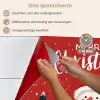 Kerstgroet - Sneeuw - Rood keuken achterwand spatscherm klein -spatscherm_NL