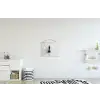 Schaakstuk - Loper - Zwart - Marmer textielposter latten blank klein -kinderkamer