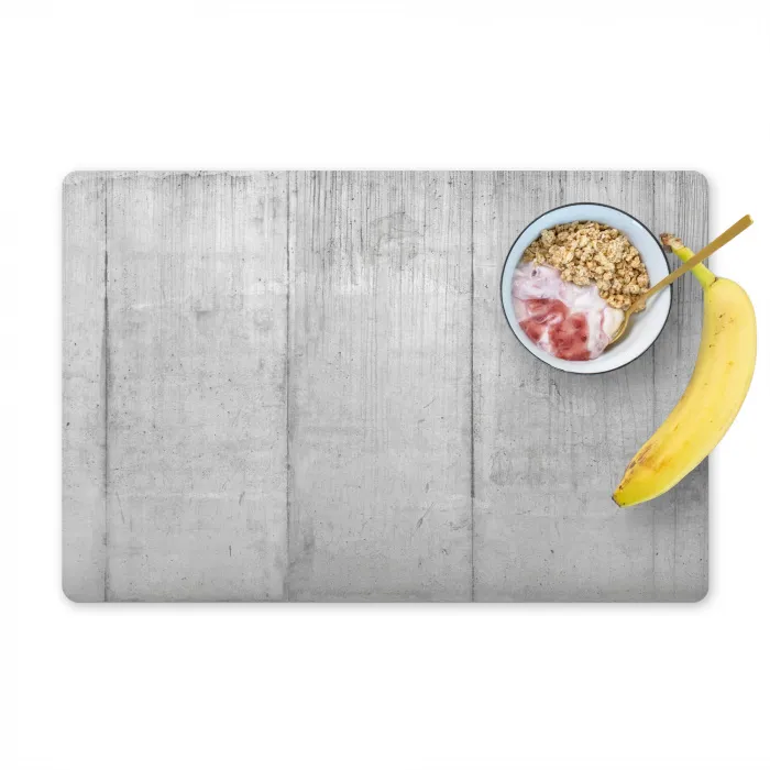 Grijs - Betonlook - Industrieel Placemat vinyl groot -zzzproduct_Kitchenyeah-website