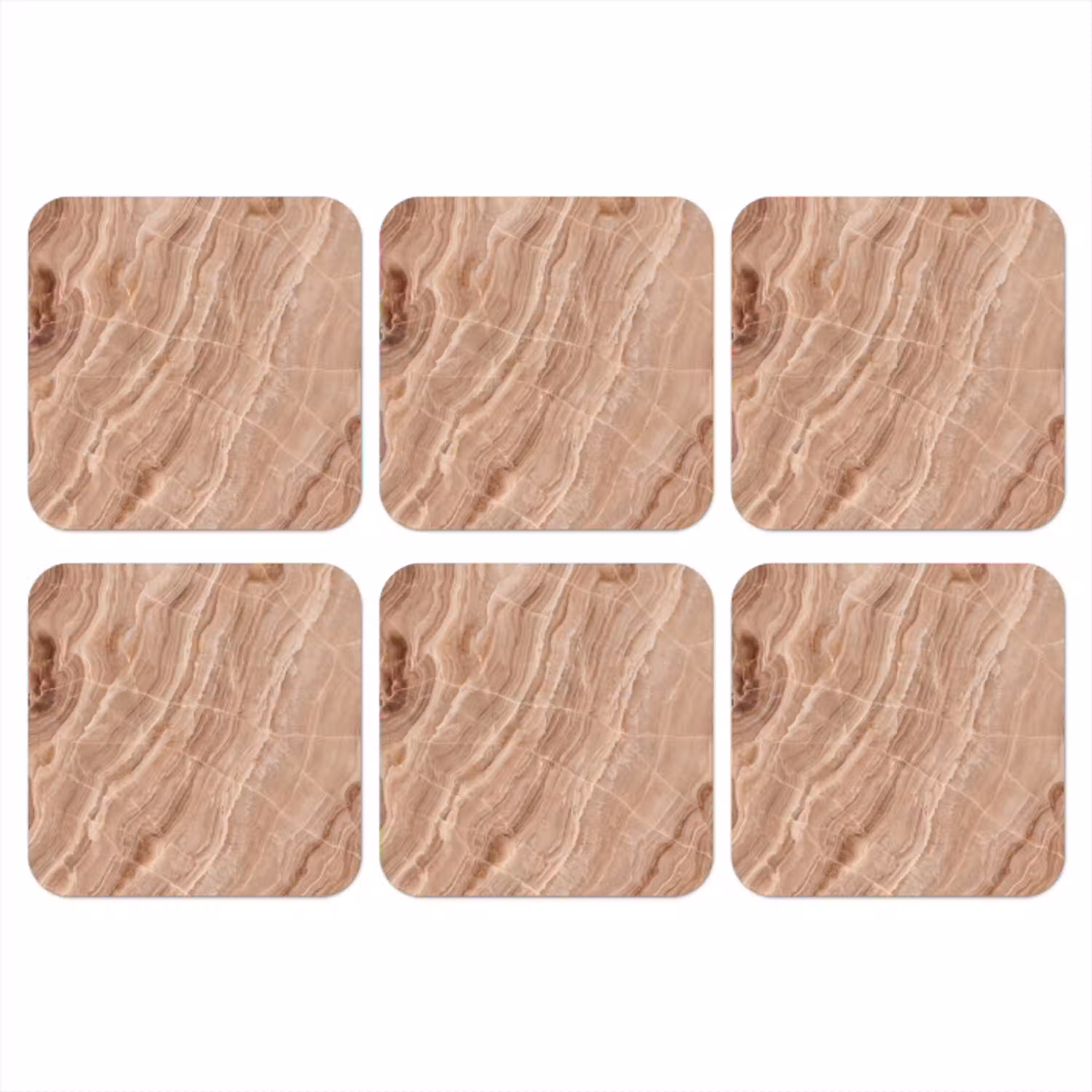 Textuur - Golvend - Abstract - Warm - Bruin onderzetter kurk middel -3d