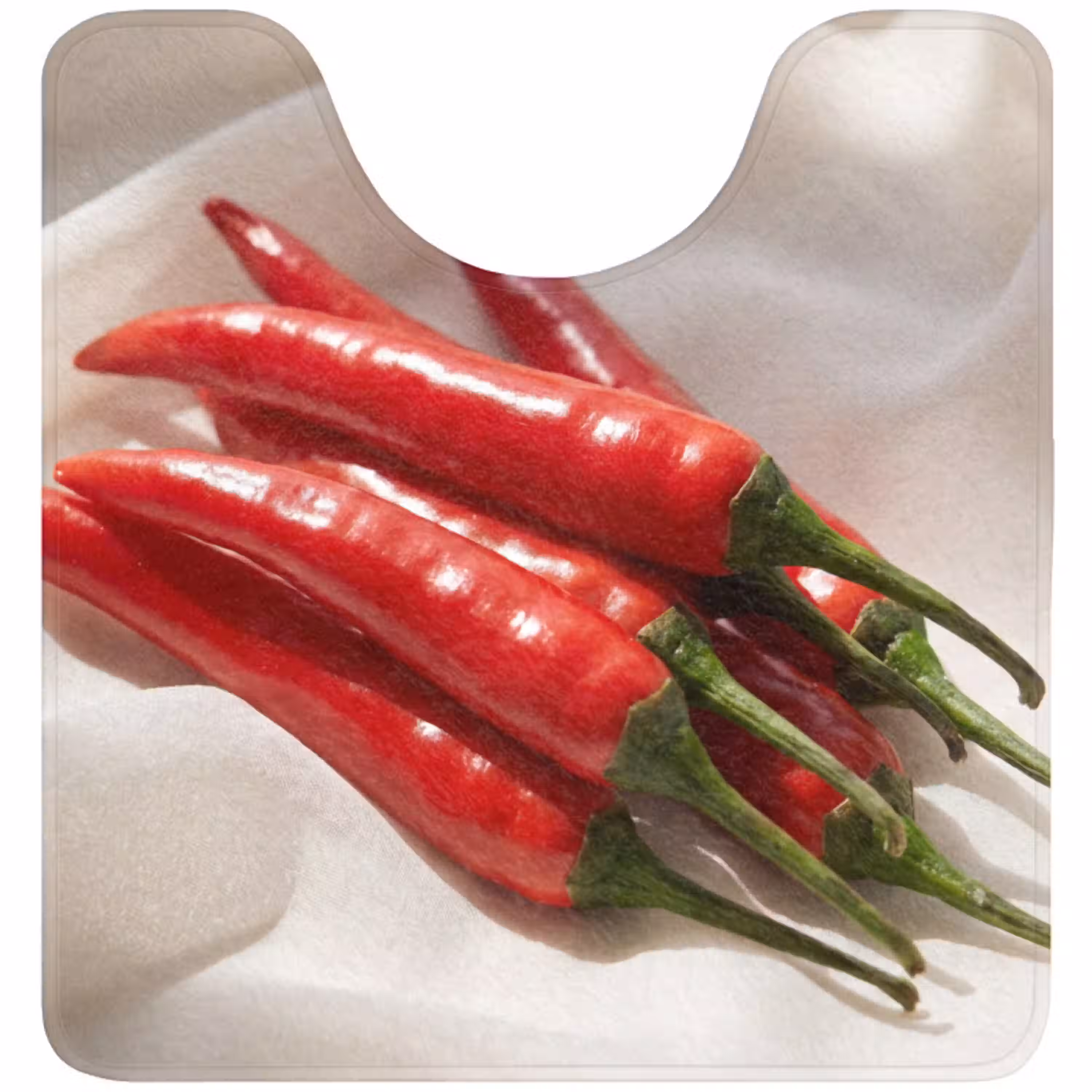 Peper - Rood - Eten WCmat U-uitsnede middel -3d