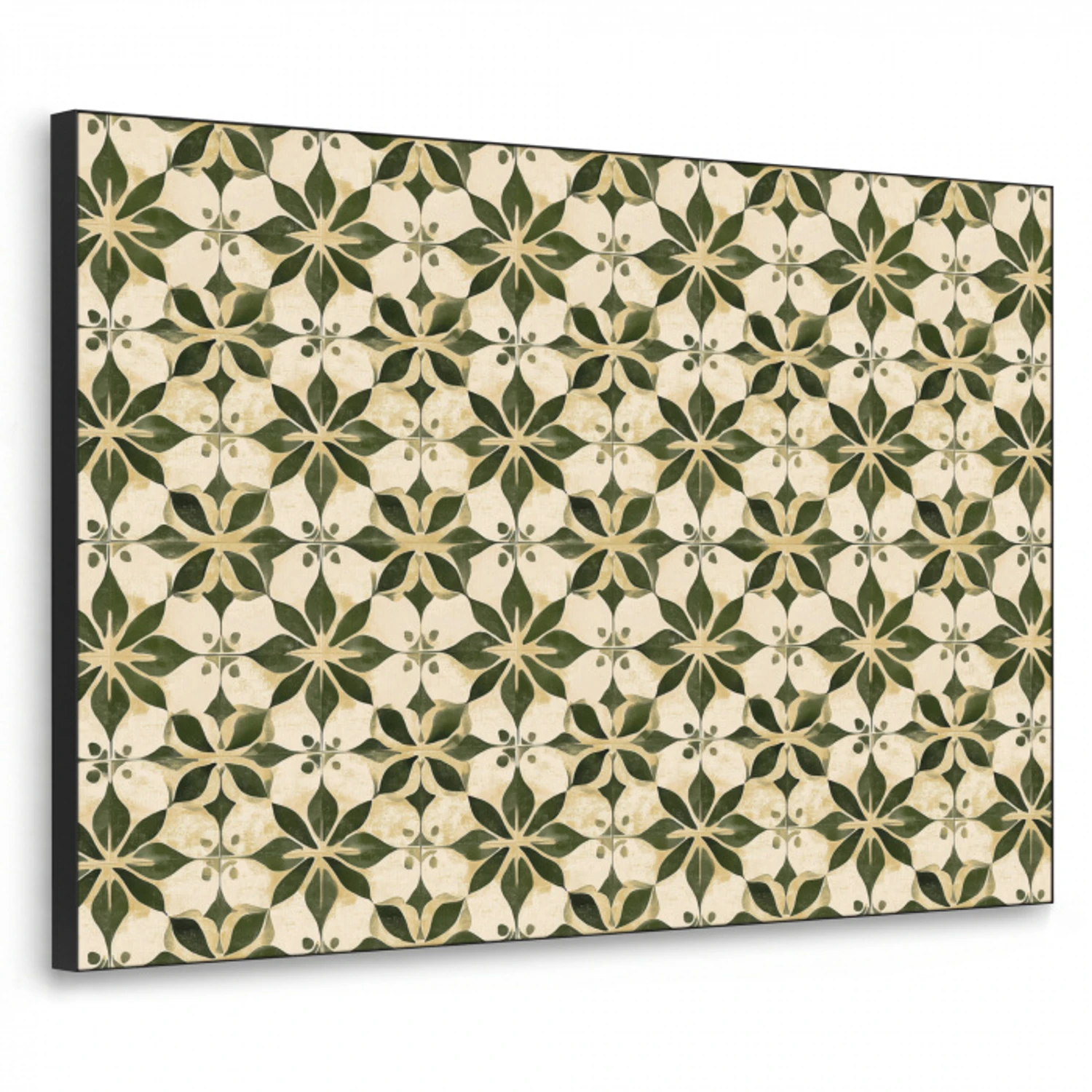 Tegel - Dessin - Groen Textielframe zwart klein 947 -3d