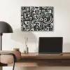 Symbolen - Abstract - Grafisch - Zwart PET vilt klein -sfeer5