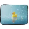 Bubbels - Badeend - Geel laptophoes neopreen klein -zkaufland3dotto